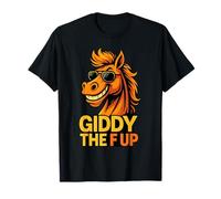 Race Horse Divertente Derby Day Giddy The F Up Maglietta