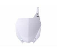 Race Tech Targa anteriore bianca Yamaha YZ-450F, bianco