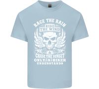 Race The Wind Biker Moto Bambini T-Shirt Ragazzi Ragazze