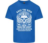 Race The Wind Biker Moto Bambini T-Shirt Ragazzi Ragazze