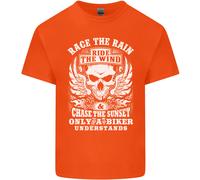 Race The Wind Biker Moto Bambini T-Shirt Ragazzi Ragazze