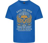 Race The Wind Maglietta Per Moto Biker Bambini