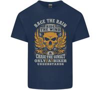 Race The Wind Maglietta Per Moto Biker Bambini