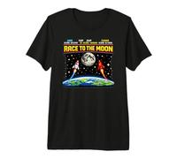 Race To The Moon Retro Arcade Space USA vs Cina Maglietta Premium