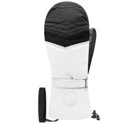 Racer - Guanti da sci in cuoio premium con isolamento Primaloft® - Bloma 6 Black White per Donne in Pelle - Taglia 7 - Bianco