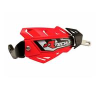 Coppia Paramani Moto Enduro Motard Rtech FLX Alu Alluminio Rosso Honda Handguard