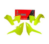 RACETECH Kit Plastiche 4 Pezzi Husqvarna Replica Giallo Fluo - R-KITHSQ-GF0-417