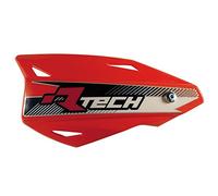 RACETECH - Paire de Protèges-Mains Vertigo - Fixation Unique au Guidon pour Montage Facile et Rapide Guidon 22 à 26,8mm - Couleur Rouge
