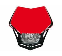 Racetech RTech Mascherina Portafaro Moto Cross Enduro V-Face Alogena Rosso Nero