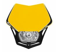 Racetech RTech Mascherina Portafaro Moto Cross Enduro V-Face Alogeno Giallo Nero