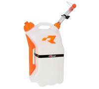 RACETECH TANICA Carburante RTECH 15LT con Tubo Flessibile E Tappo Trasparente-Arancione