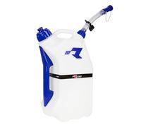 Rtech Tanica Carburante Motorsport 15 L con Tubo Flessibile e Tappo Trasparente Blu