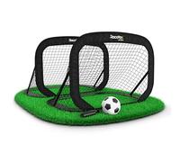 Racetex 2er set porta calcio bambini - porte da calcio incluse in una pratica borsa per il trasporto - Versione con [ASTE RINFORZATE CON FIBRA DI VETRO] - porta da calcio per bambini per il giardino