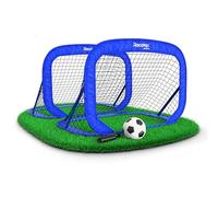 Racetex 2er set porta calcio bambini - porte da calcio incluse in una pratica borsa per il trasporto - Versione con [ASTE RINFORZATE CON FIBRA DI VETRO] - porta da calcio per bambini per il giardino