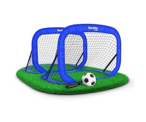 Racetex 2er set porta calcio bambini - porte da calcio incluse in una pratica borsa per il trasporto - Versione con [ASTE RINFORZATE CON FIBRA DI VETRO] - porta da calcio per bambini per il giardino