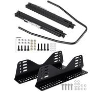 Racewill Staffa universale per sedile da corsa con cursore per sedile, staffa di montaggio laterale, set di montaggio per binari compatibili con NRG Sparco e altri sedili aftermarket