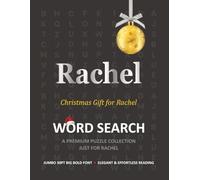 Rachel Christmas Gift Personalized Word Search Book with Extra-Large 30pt Print for Adults and Seniors: Easy to Read Festive Present featuring Themed Puzzles for Holiday Relaxation and Stress Relief