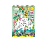 Rachel Ellen - Libro da disegno con anello per bambini, motivo: Love Our Planet