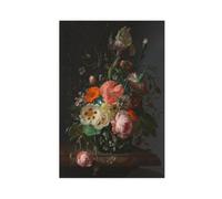 Rachel Ruysch - Natura morta con fiori su un tavolo in marmo, decorazione artistica da parete, poster per famiglia, bar, ristorante, garage, caffetteria, cartello artistico, regalo, senza cornice, 61