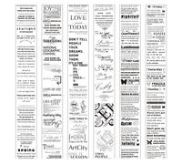 RACHER GIORNALISTA - Tappeto adesivo artigianale impermeabile, Creative English Notebook Tapes | Forniture per scrapbooking autoadesive per giornali di palla, pianificatori di artigianato