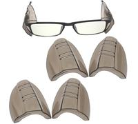 Rachlicy Protezioni laterali per occhiali 2 paia di protezioni laterali in TPU per occhiali per aste protettive da 17 mm marrone scuro Accessori per esperimenti, diserbo