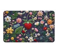 Rachlicy Tappeto d'ingresso, 20x32 pollici di lieve elegante accogliente tappetino per porte floreali lavabili Non rus per il bagno per bagno, camera da letto, casa, dormitorio, hotel