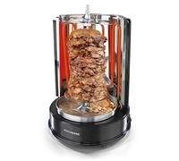 Rachs KOCHWERK - Griglia per kebab verticale per varianti di carne, pesce e veggie, con rotazione a 360° e grande elemento riscaldante | spiedo centrale e 6 spiedini shish kebab
