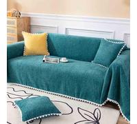 Racib Telo Copridivano Grande, Lenzuolo Copridivano 2/3/4 Posti con Penisola, Copritutto per Divano Gran Foulard per Divano Angolare,Ideale Come Telo Arredo(#39,180 * 340cm)