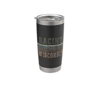 Racine Wisconsin retrò Bicchiere termico in acciaio inox doppia parete