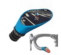 Racing Bike Rear View Mirror - Lightweight, Fully-Adjustable, & Vibration-Free Convex Mirror with 9 Layer Chrome Coating & Shockproof ABS Shell for 20 mm Diameter Drop Bars by Sprintech - Blue