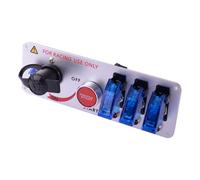 Racing Car 12V LED Toggle Ignition Switch Panel Engine Start Push Button Set