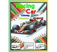 Racing Cars Coloring Book for Kids Ages 4-8: Fun and Easy Coloring Pages with Fast Cars, Trucks, and More"