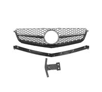 Racing Griglia Griglia Anteriore Per Benz Per W204 Classe C C63 AMG Solo 2008-2011 Auto Superiore Del Paraurti Cappuccio Maglia Kit Griglia Griglia Anteriore(Nero)