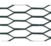 Racing Grill - Hexagon 8x25 mm - 100x33 cm - Nero anodizzato