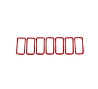 Racing Grille Auto Esterno Griglia Anteriore Decorazione della Copertura Trim Sticker ABS Accessorio per Jeep per Renegade 2019 2020 2021 Griglia del Radiatore (Colore : Rosso)