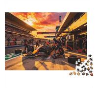 Racing Pit Stop Puzzles 1000 Pezzi Riciclato Circuit Sunset Puzzles per anziani accessori per giochi di festa ottima idea regalo per Family And Friends Birthdays 38x26cm/1000 pezzi