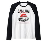 Racing Samurai JDM Auto d'Epoca Street Drift Giappone Maglia con Maniche Raglan
