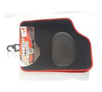 RACING Tappeto Moquette C/Rib Rosso 4 Pcs