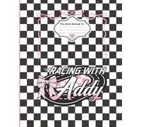 Racing With Addy Pink Checkered Bow Composition Notebook For Girls Who Like Racing Motor Sports and Race Cars