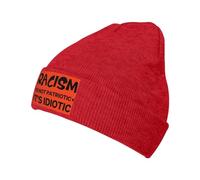 Racism Is Not Patriotic It's Idiotic Uomo Donna Skull cap Comodo Watch cap Caldo Berretto Invernale per Moto Corsa Sci