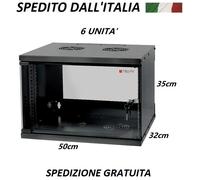 Rack 19 pollici a muro 6 unita sezione unica. Gia assemblato