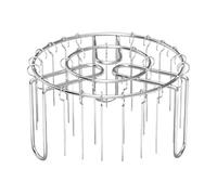 Rack A Base Di Friggitrice - Rack Da Cottura Da 16,5x9,5 Cm | Rack Di Disidratatore In Acciaio Inossidabile | Spiedini Alla Griglia Inossidabile Riutilizzabile Non Stick Per Gamberetti Di Carne Di Pes