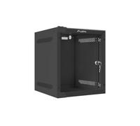 Rack a muro Lanberg WF10-2306-10B 6U 10" vetro temperato nero