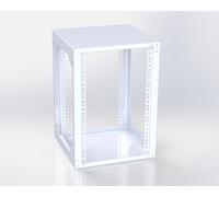 Rack aperto da 10", profondità 9U, 290 mm, RAL 7035, montaggio a parete o a pavimento, Rack Magic