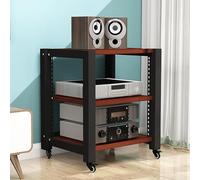 Rack audio con ripiani regolabili, mobile, organizer stereo con rotelle per casa, ufficio e teatro