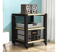 Rack audio con ripiani regolabili, mobile, organizer stereo con rotelle per casa, ufficio e teatro