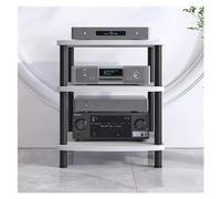 Rack audio HiFi - 2/3/4 ripiani in metallo e legno supporto per amplificatore, giradischi e ricevitore stereo, organizzatore componenti AV per Home Theater e apparecchiature multimediali