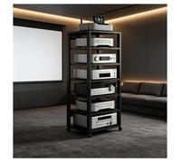 Rack Audio HiFi 5/7 Livelli Supporto Stereo | Mobile resistente con ripiani regolabili per amplificatori, console, lettori DVD e componenti AV(7 Tier)
