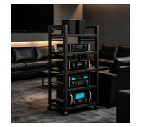 Rack Audio HiFi 5/7 Livelli Supporto Stereo | Mobile resistente con ripiani regolabili per amplificatori, console, lettori DVD e componenti AV(5 Tier)