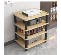 Rack audio verticale aperto a 4 strati per giradischi e apparecchiature AV, ideale per sale di gioco e registrazione